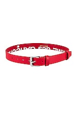 COMME des GARCONS Huge Logo Belt in Red, view 1, click to view large image.
