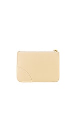 COMME des GARCONS Classic Leather Zip Wallet in White, view 2, click to view large image.