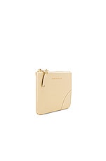 COMME des GARCONS Classic Leather Zip Wallet in White, view 3, click to view large image.