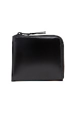 COMME des GARCONS 3/4 Zip Wallet in Black, view 1, click to view large image.