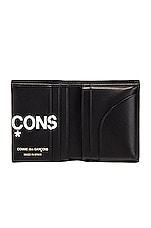 COMME des GARCONS Huge Logo Wallet in Black, view 4, click to view large image.