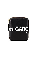 COMME des GARCONS Huge Logo Wallet in Black, view 1, click to view large image.