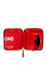 COMME des GARCONS Huge Logo Wallet in Red, view 4, click to view large image.