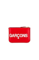 COMME des GARCONS Huge Logo Wallet in Red, view 2, click to view large image.