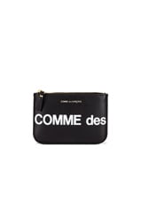 COMME des GARCONS Huge Logo Wallet in Black, view 1, click to view large image.