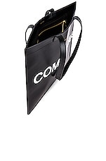 COMME des GARCONS Huge Logo Tote Bag in Black, view 4, click to view large image.