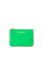 COMME des GARCONS Classic Leather Zip Wallet in Green, view 1, click to view large image.
