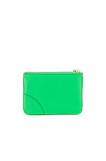 COMME des GARCONS Classic Leather Zip Wallet in Green, view 2, click to view large image.