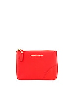 COMME des GARCONS Classic Leather Zip Wallet in Orange, view 1, click to view large image.