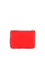 COMME des GARCONS Classic Leather Zip Wallet in Orange, view 2, click to view large image.