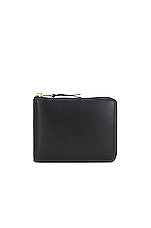 COMME des GARCONS Classic Leather Zip Wallet in Black, view 1, click to view large image.