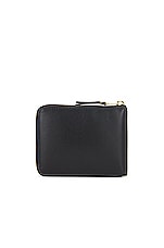 COMME des GARCONS Classic Leather Zip Wallet in Black, view 2, click to view large image.