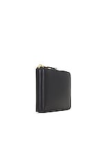 COMME des GARCONS Classic Leather Zip Wallet in Black, view 3, click to view large image.