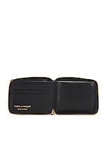 COMME des GARCONS Classic Leather Zip Wallet in Black, view 4, click to view large image.