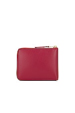 COMME des GARCONS Classic Leather Zip Wallet in Red, view 2, click to view large image.