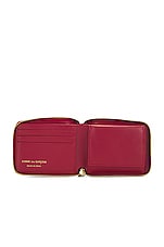 COMME des GARCONS Classic Leather Zip Wallet in Red, view 4, click to view large image.