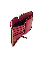 COMME des GARCONS Embossed Leather Zip Wallet in Red, view 5, click to view large image.