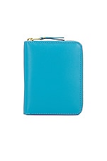 COMME des GARCONS Classic Leather Wallet in Blue, view 1, click to view large image.