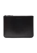 COMME des GARCONS Pouch in Very Black, view 1, click to view large image.