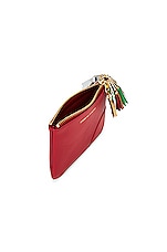 COMME des GARCONS Zipper Pull Wallet in Red, view 4, click to view large image.