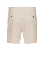 Club Monaco Baxter Stripe Short in Taupe, view 2, click to view large image.