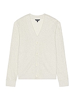 Club Monaco Terry Cardigan in Grey, view 1, click to view large image.