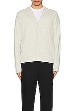 Club Monaco Terry Cardigan in Grey, view 3, click to view large image.