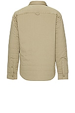 Club Monaco Cloud Lounge Shirt Jacket in Camel, view 2, click to view large image.