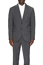 Club Monaco Travel Suit Blazer in Grey, view 3, click to view large image.