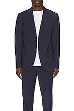 Club Monaco Travel Suit Blazer in Navy, view 4, click to view large image.