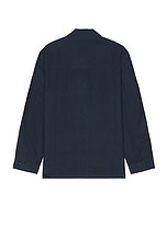 Club Monaco Linen Shirt Jacket in Navy, view 2, click to view large image.