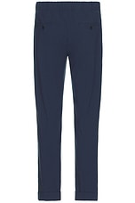 Club Monaco Elasticated Seersucker Trouser in Navy, view 2, click to view large image.