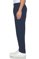 Club Monaco Elasticated Seersucker Trouser in Navy, view 4, click to view large image.