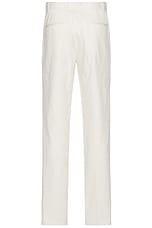 Club Monaco Pleated Trouser in Off White, view 2, click to view large image.