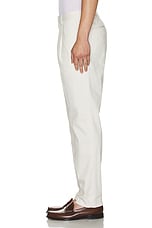 Club Monaco Pleated Trouser in Off White, view 4, click to view large image.