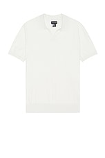 Club Monaco Tech Johnny Collar Polo in Off White, view 1, click to view large image.
