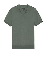 Club Monaco Tech Johnny Collar Polo in Castor Grey, view 1, click to view large image.