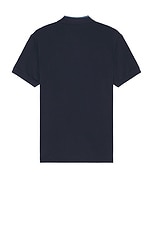 Club Monaco Blocked Collar Polo in Navy, view 2, click to view large image.