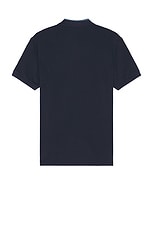 Club Monaco Blocked Collar Polo in Navy, view 2, click to view large image.