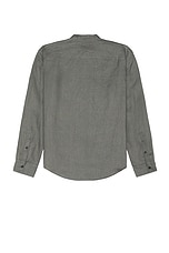 Club Monaco Linen Shirt in Stripe - Dark Gray, view 2, click to view large image.