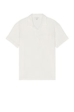 Club Monaco Terry Polo in White, view 1, click to view large image.