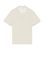 Club Monaco Jacquard Toweling Shirt in Ancient Scroll, view 1, click to view large image.