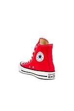 Converse Chuck Taylor All Star Hi Sneaker in Red, view 3, click to view large image.