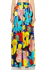Christopher John Rogers Petunia Floral Wide Leg Trouser in Multicolor, view 1, click to view large image.
