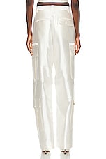 Christopher John Rogers Jumbo Cargo Pant in Ivory, view 3, click to view large image.