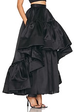 Christopher John Rogers Ruffle Maxi Skirt in Black, view 2, click to view large image.