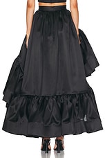 Christopher John Rogers Ruffle Maxi Skirt in Black, view 4, click to view large image.