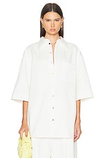 Christopher John Rogers Jumbo Short Sleeve Top in Marshmallow, view 1, click to view large image.