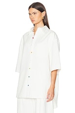 Christopher John Rogers Jumbo Short Sleeve Top in Marshmallow, view 3, click to view large image.