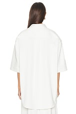 Christopher John Rogers Jumbo Short Sleeve Top in Marshmallow, view 4, click to view large image.